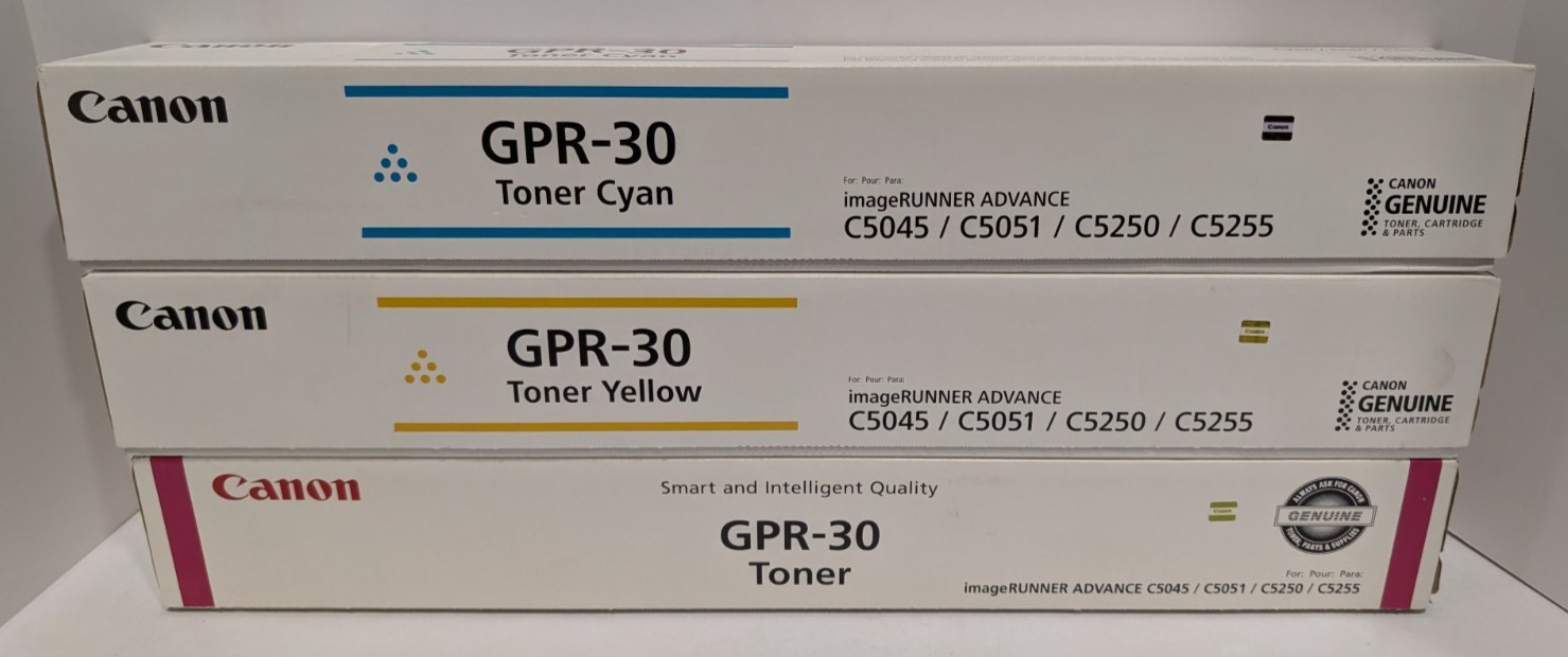 Canon Genuine Color Toner Set GPR-30 - Cyan/Magenta/Yellow