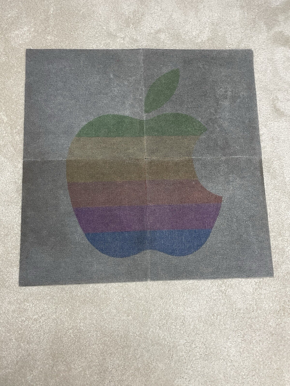 Vintage 1984 Apple Computer  Logo CARPET TILES 36”x36”Custom Order 4 Mac Factory