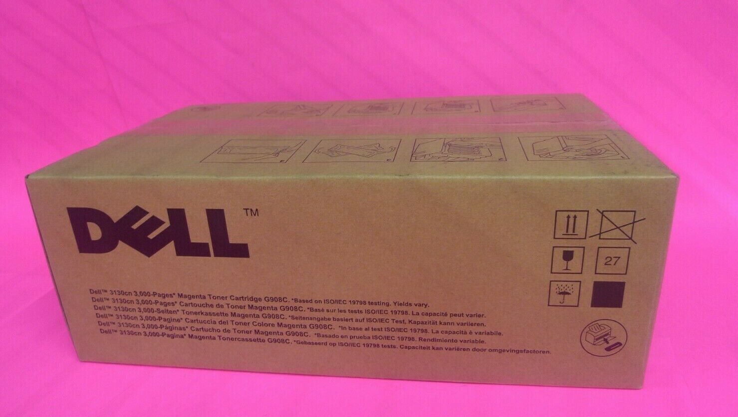 NEW Genuine Dell 3130cn 3130cnd Magenta Toner Cartridge Laser Printers G908C