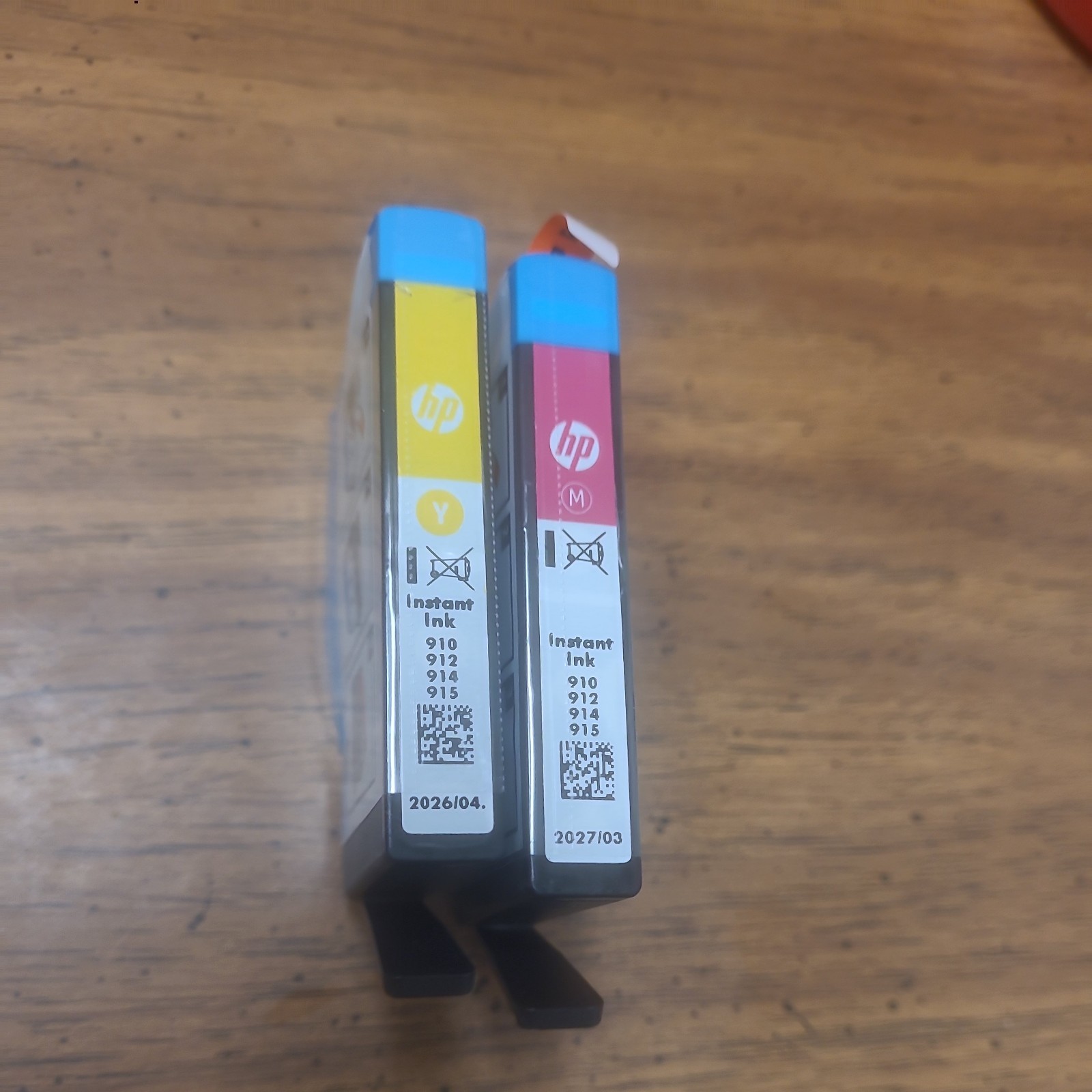lot of 2 HP 910 912 914 915 Magenta Yellow Ink Genuine & Sealed Expire 2027,2026
