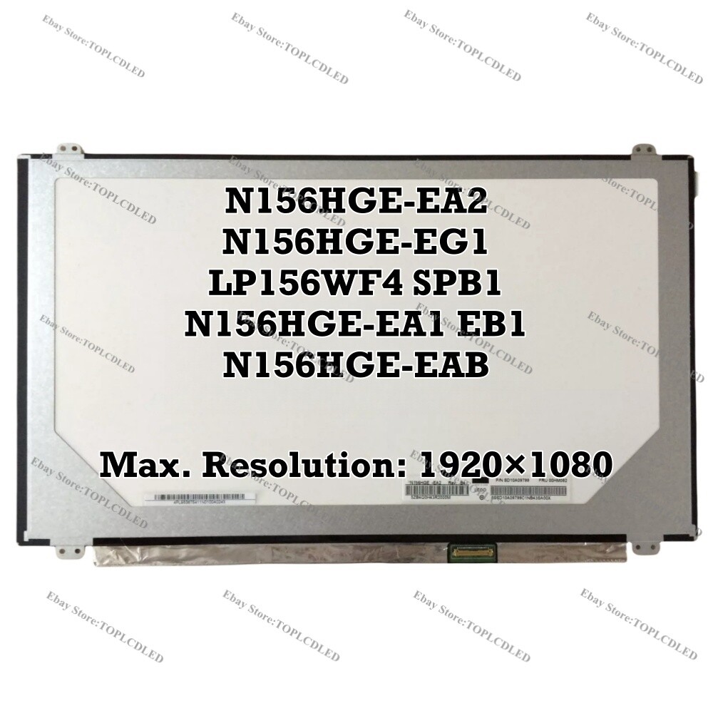 N156HGE-EA2 Fit N156HGE-EG1 LP156WF4 SPB1 N156HGE-EA1 EB1 N156HGE-EAB FHD LCD
