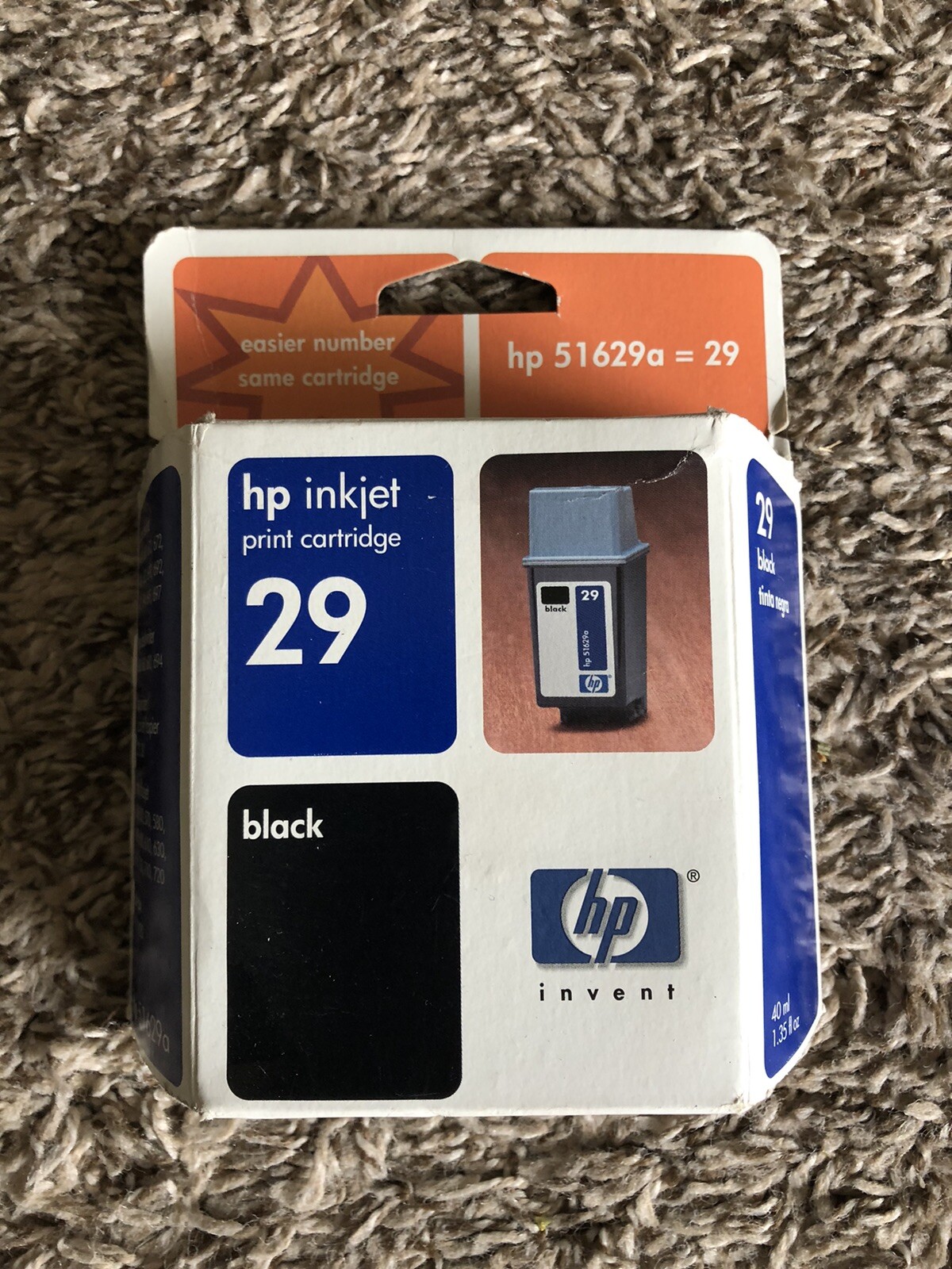 OEM Genuine HP 29 Inkjet Cartridge Invent Black Printer Ink NEW 51629A VF2
