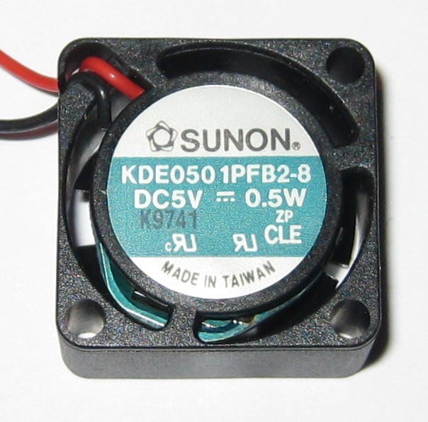 Sunon 20 mm - 5 V Fan - 10000 RPM - 10 mm Thick - 6" Long Wires - Quiet 22 dB
