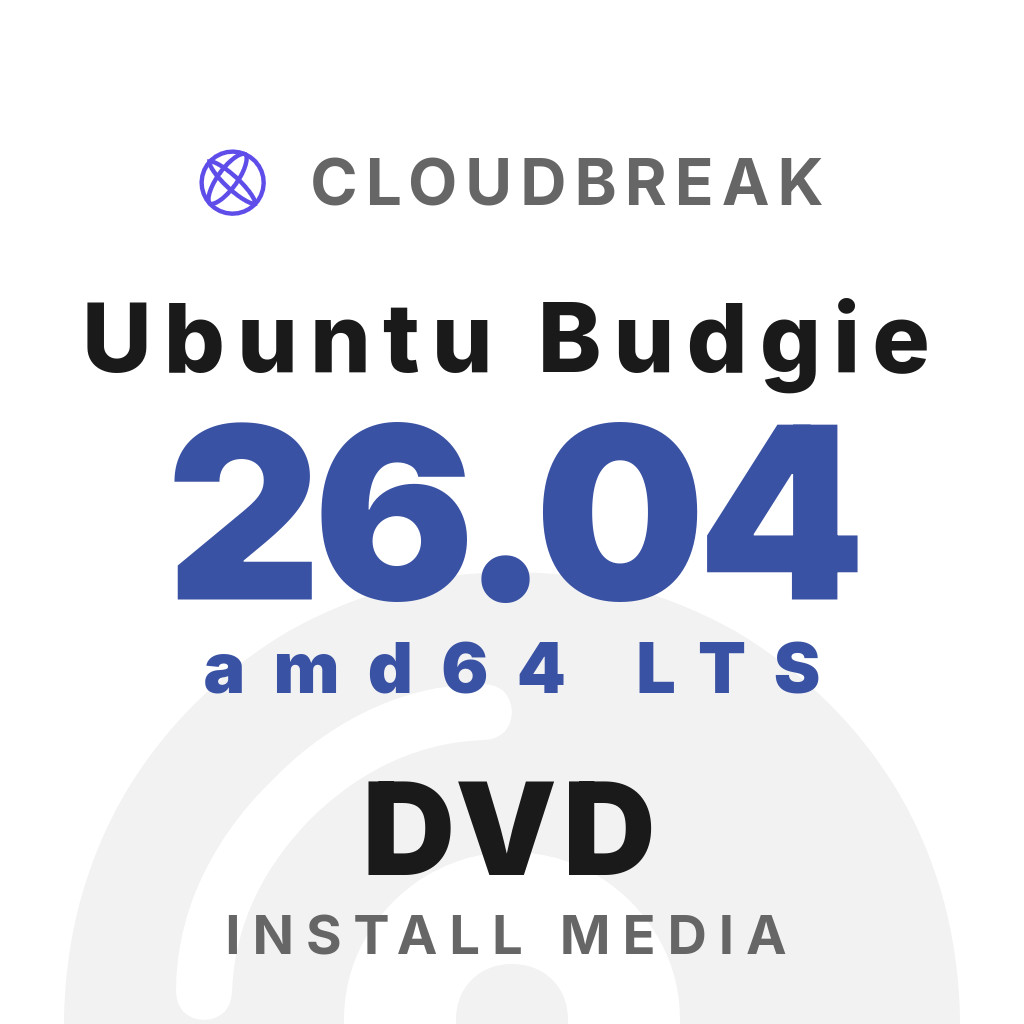 Ubuntu Budgie 26.04 amd64 LTS Bootable/Live Install DVD NEW