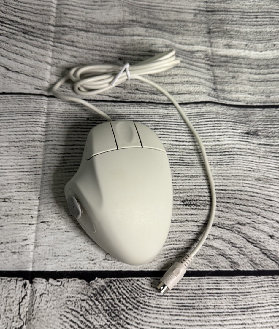 Vintage 3 Button Computer Mouse ~ 8 WAY SCROLLER ~Thumb Button