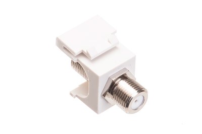 Module f-type nickel plated white