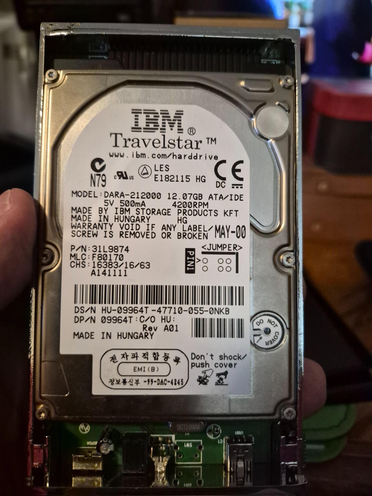 External Hard Drive with Case and Cord
