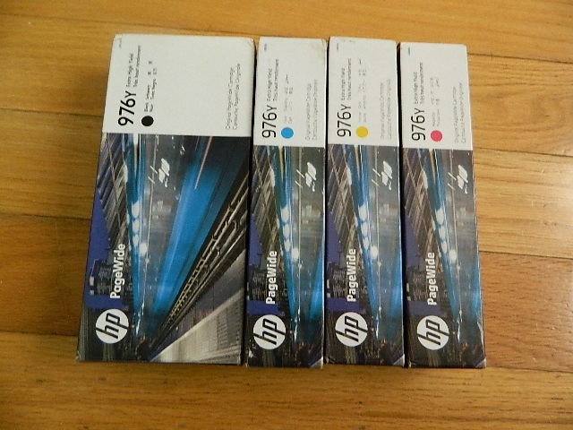 2024 GENUINE SET 4 HP 976Y XTRA HI-YLD CARTRIDGES LOR05A-LOR08A PAGEWIDE 552 577