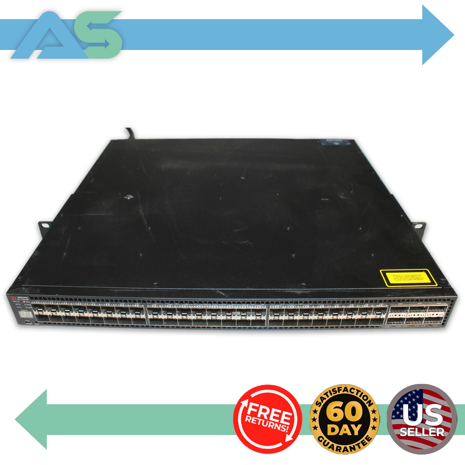 Brocade ICX7750-48F 48-Port Layer 3 Switch | 4x 1G/10G SFP+ | x2 Power Supplies