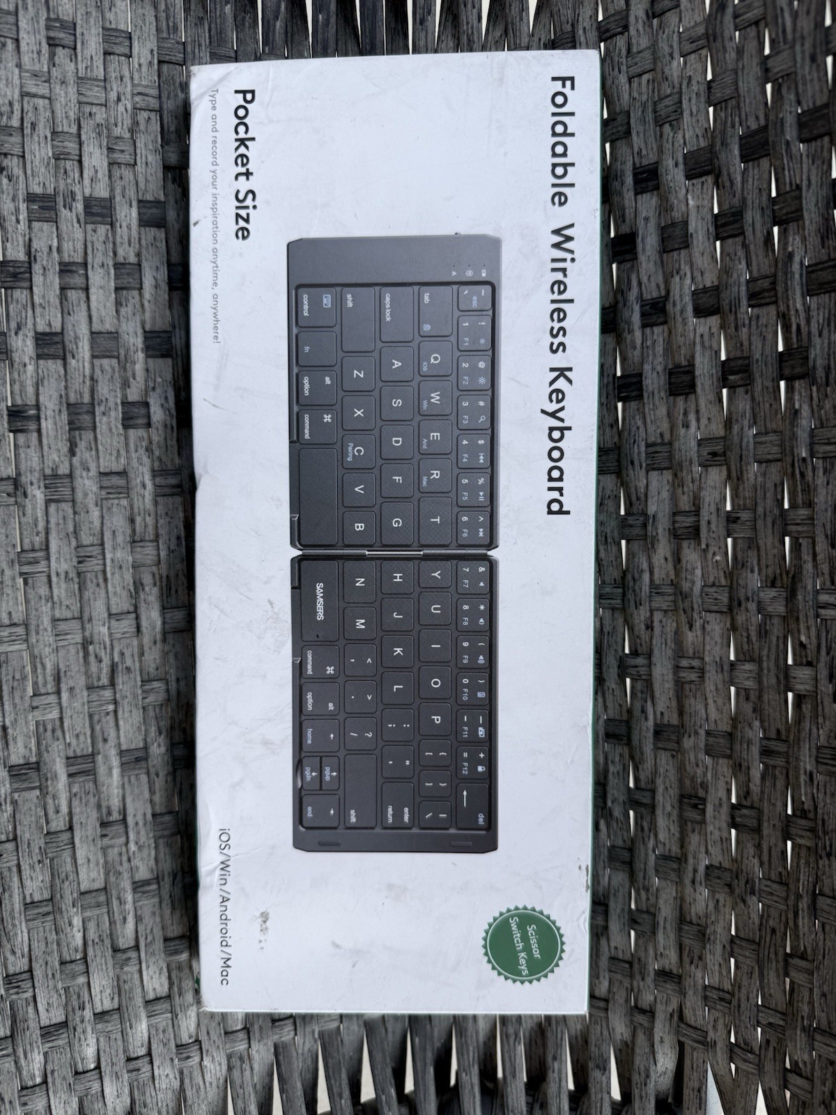 Samsers Foldable Wireless Ultra-Slim Scissor Switch Keyboard, Black QWERTY EN