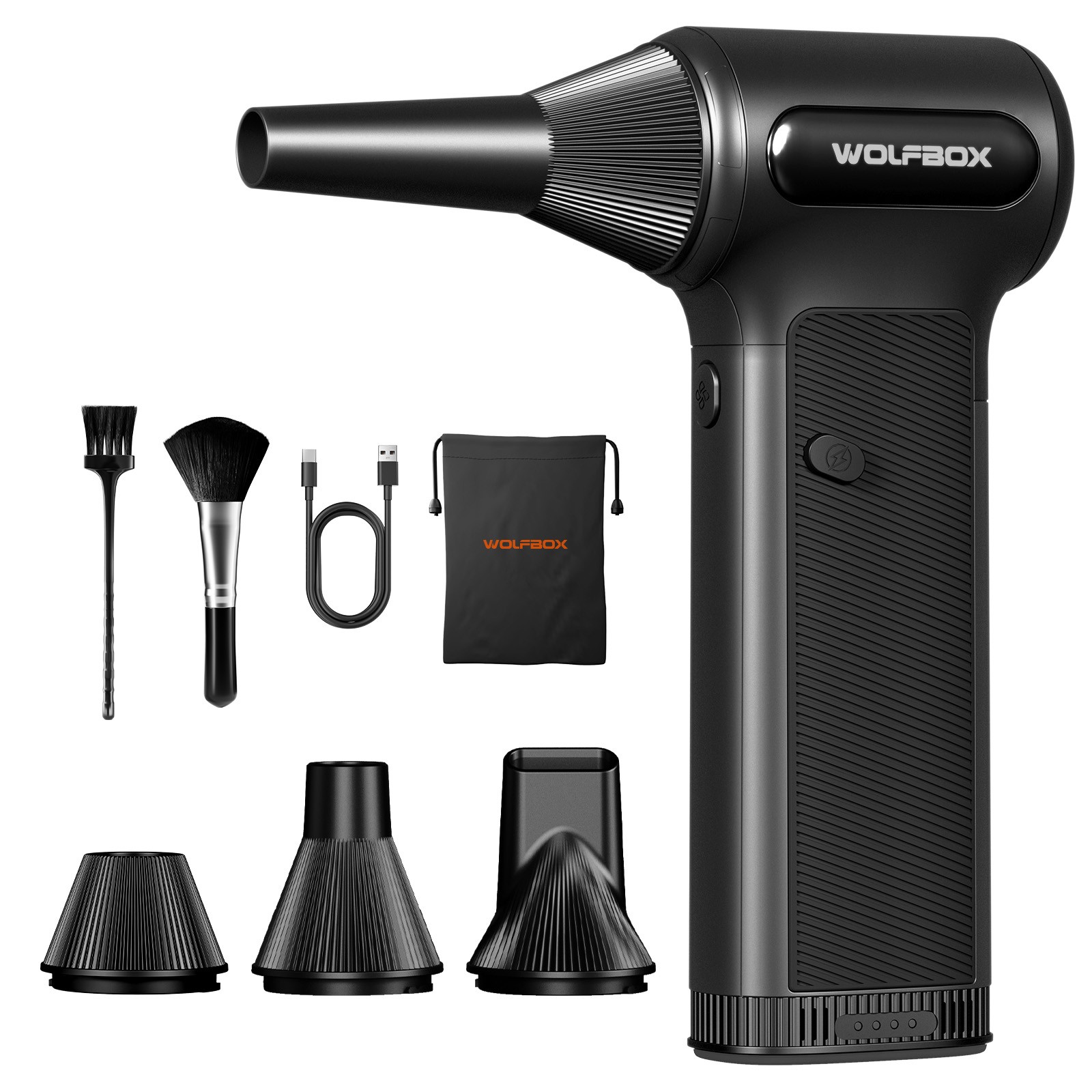 WOLFBOX Handheld DF200 Electric Air Duster w/ Removable Battery Mini Blower NEW