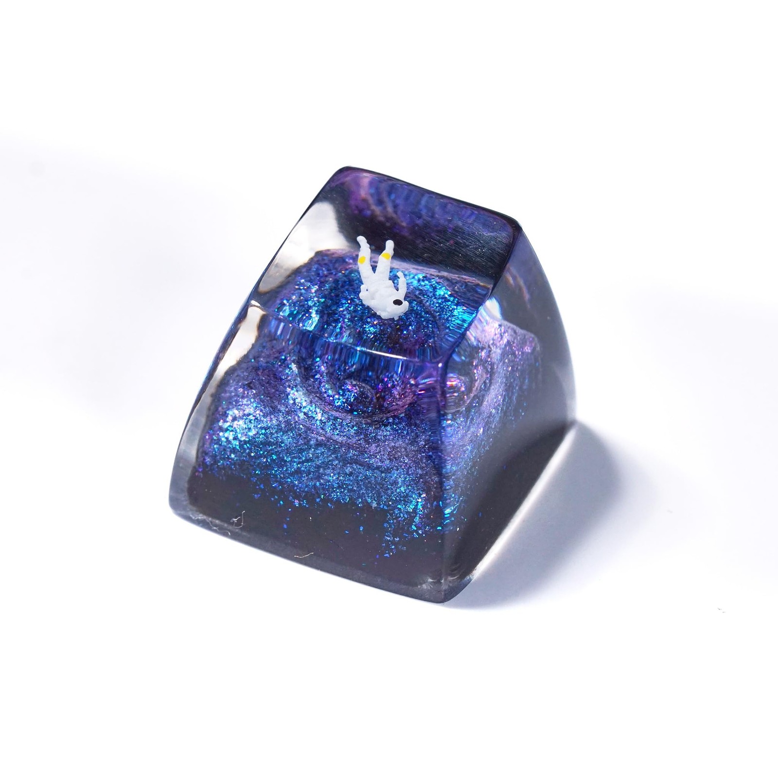 Aesthetic Astronaut Galaxy Keycap SA Profile Dark Blue Galaxy Keycaps Artisan...