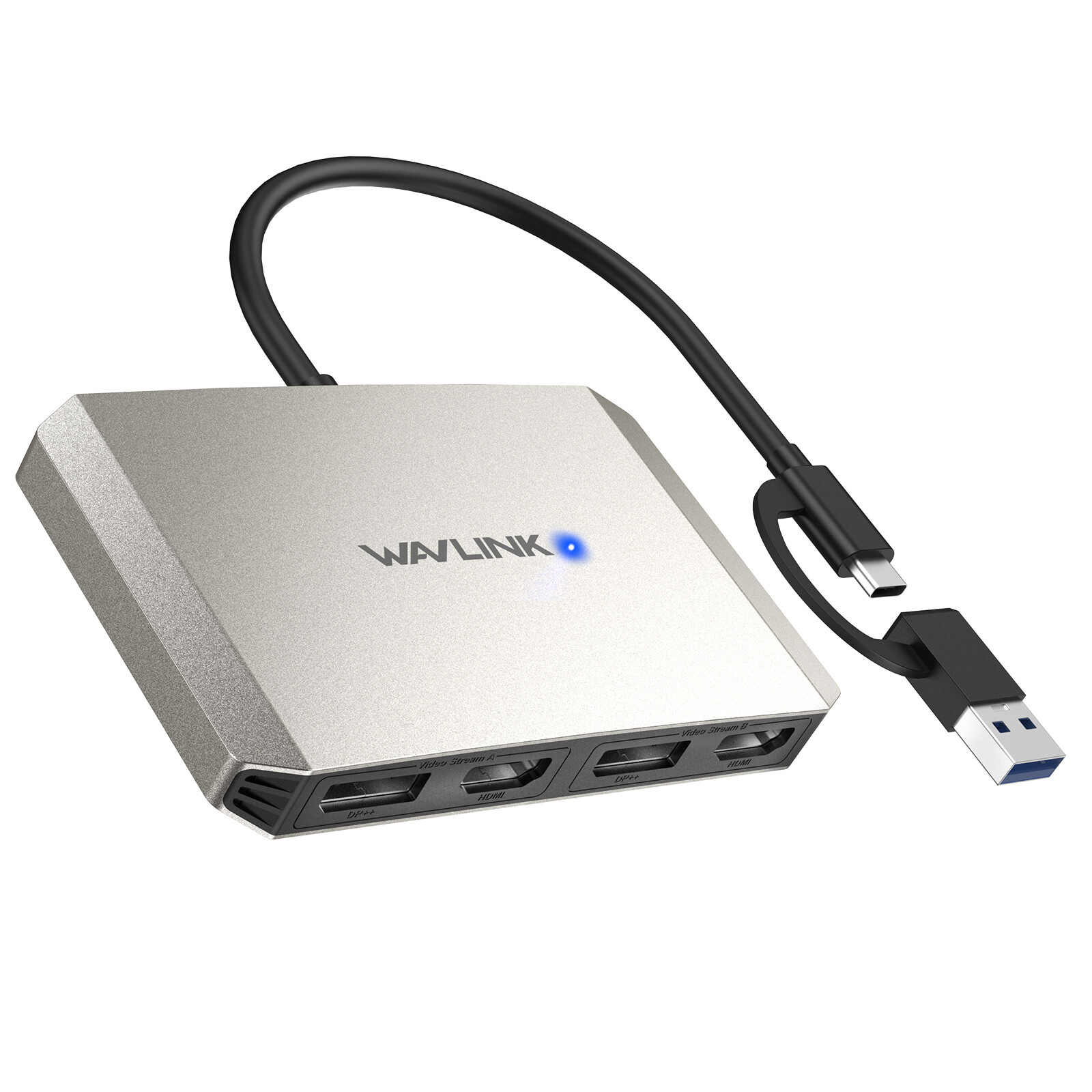 USB-C Docking Station 4K Dual Monitor 2x HDMI 2x DP for Dell/HP/Surface/Lenovo