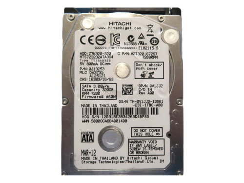 Hitachi HTS723232A7A364 320GB 2.5″ SATA Hard Drive – 0J13253