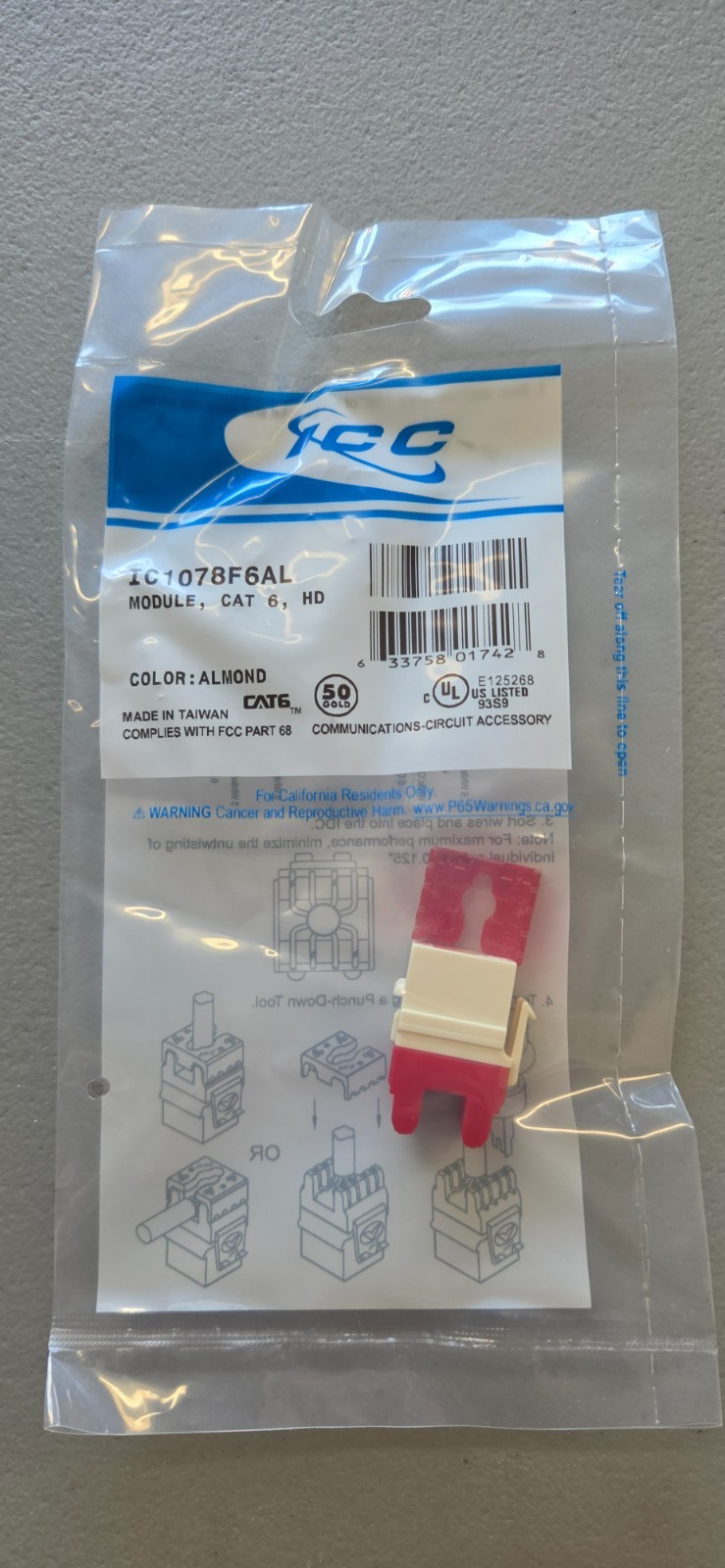 ICC IC1078F6AL Module Cat 6 HD - LOT OF 35