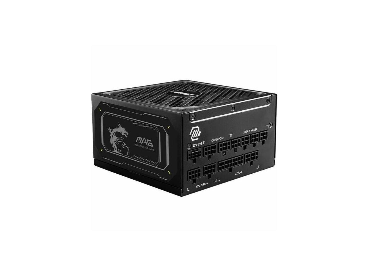 MSI MAG 1000W Power Supply - Internal - 120 V AC, 230 V AC Input - 1000 W - Acti