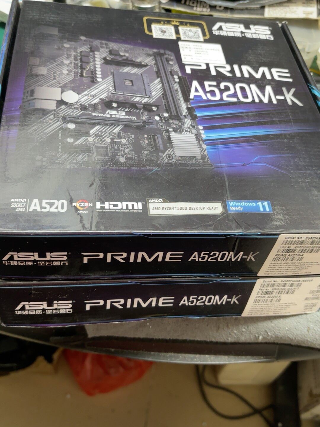 Asus PRIME A520M-K AM4 DDR4 Micro ATX Motherboard Support AMD 3000/5000 CPU