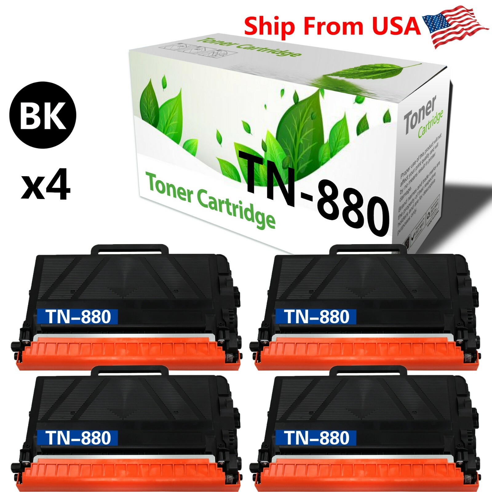 4PK TN-880 TN880 Toner Cartridge for Brother HL-L6200DWT MFC-L6750DW HL-L6250DW
