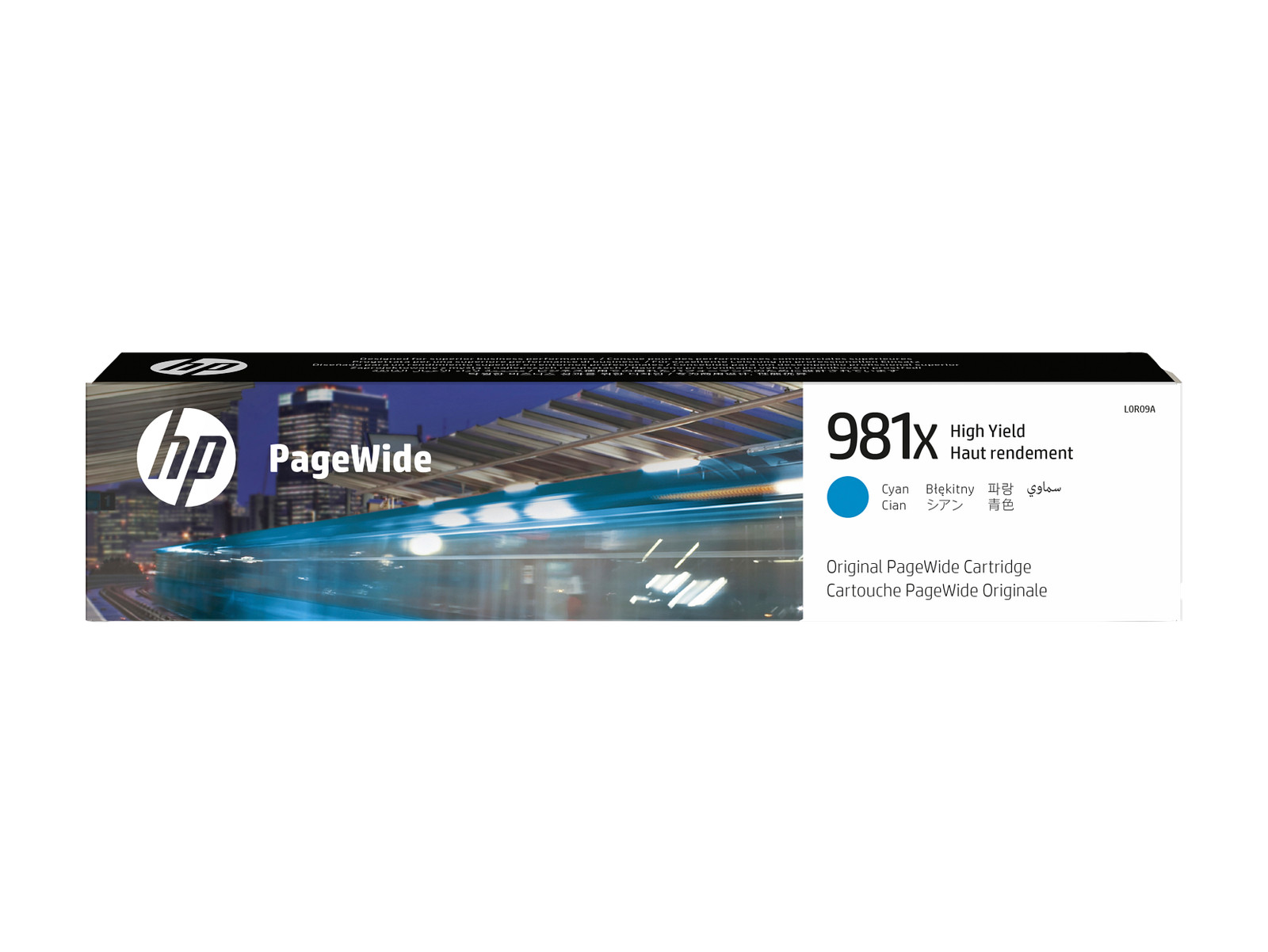 HP 981X High Yield Cyan Original PageWide Cartridge, ~10,000 pages, L0R09A