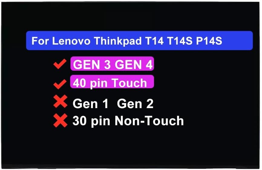 14.0" LCD Screen for Lenovo Thinkpad E14 6th Gen 21M3 FHD+ 40pin Touch Display