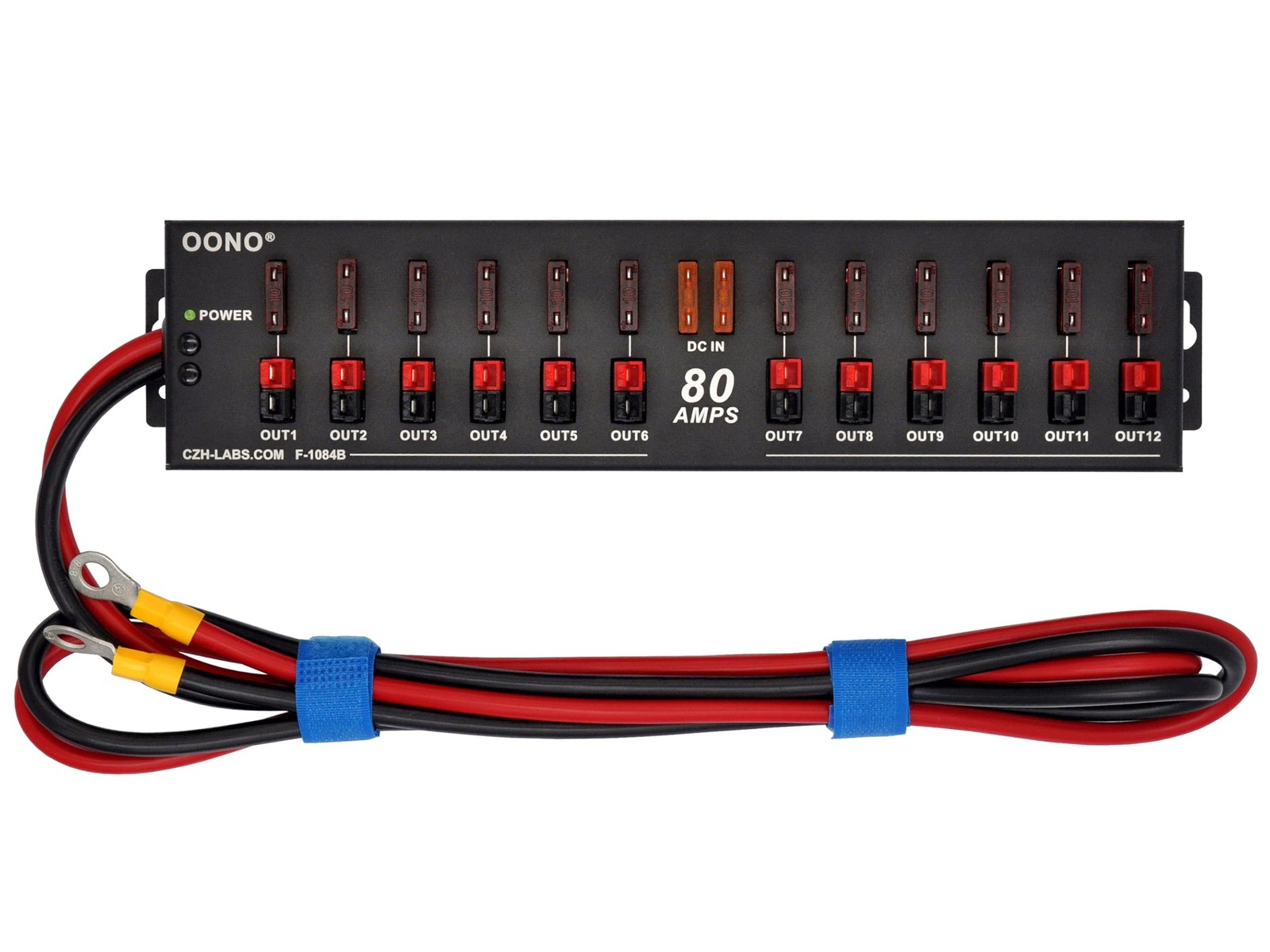 Wired 12 Port DC Power Splitter Distribution Module