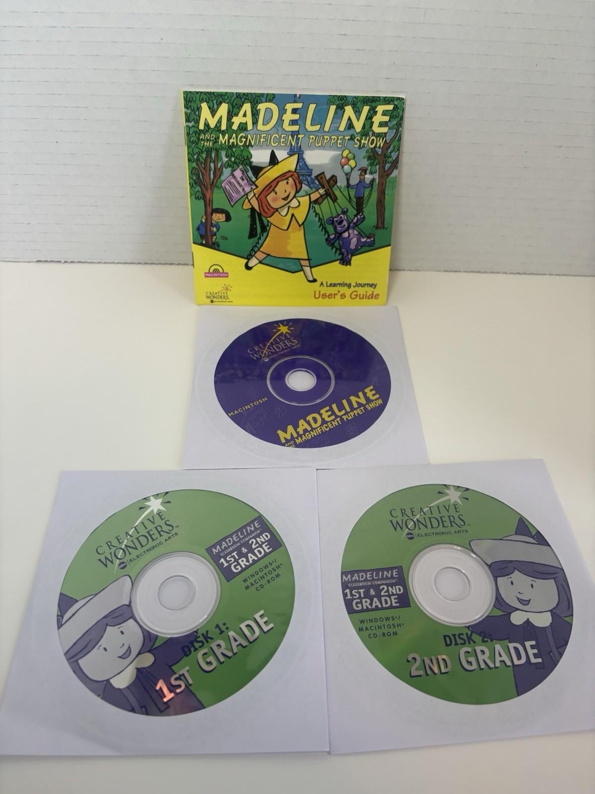 BUNDLE Madeline the Magnificent Puppet Show 1st 2nd Grade PC CD-ROM Windows Mac