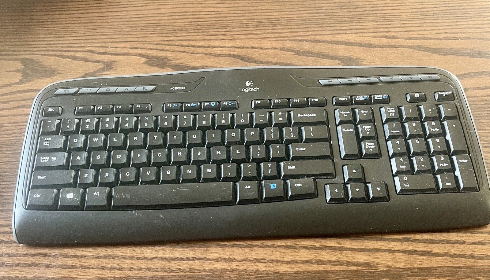 Logitech K330 Y-R0009 Wireless Keyboard - No USB dongle included