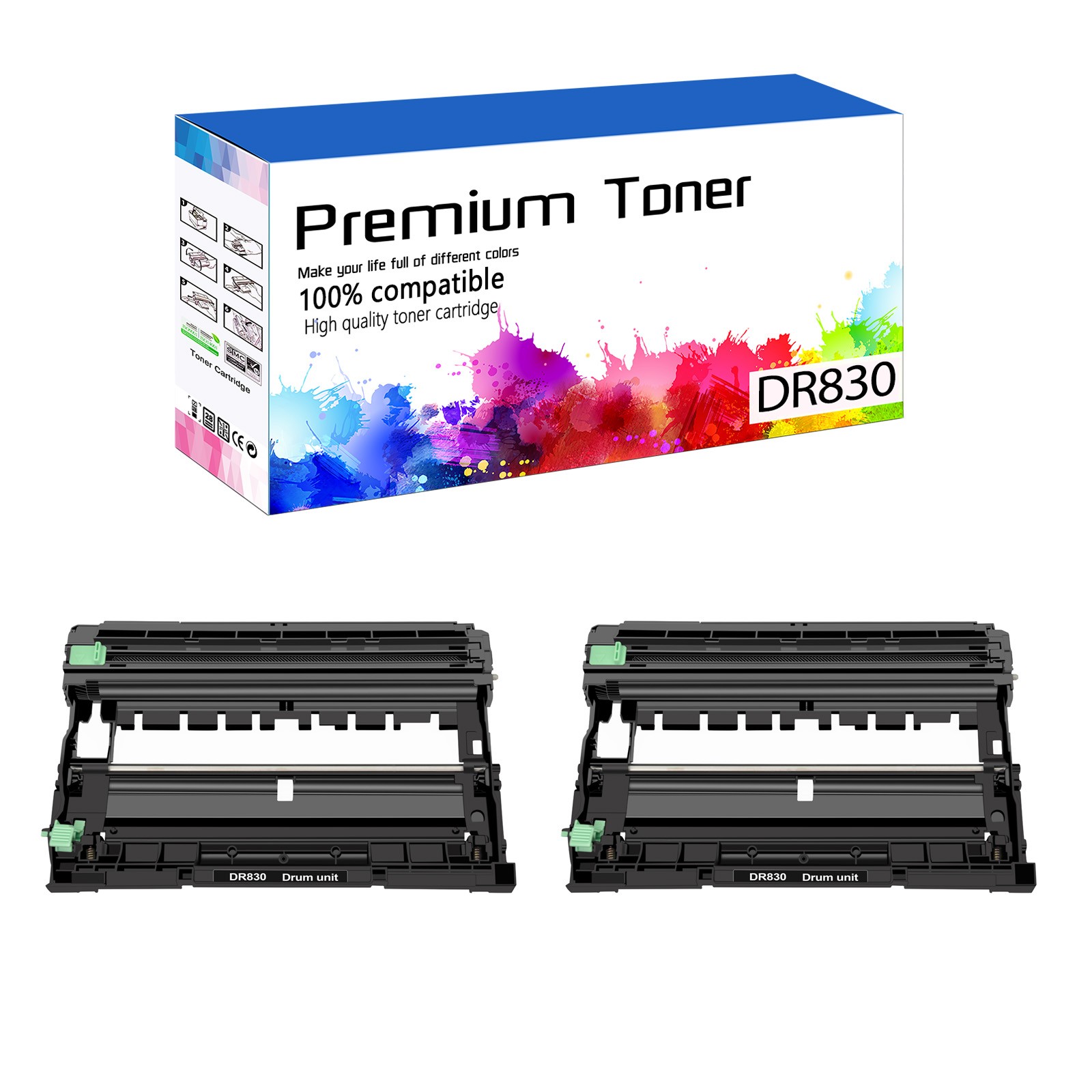 2PK DR830 Drum Unit for Brother DR-830 HL-L2465DW HL-L2460DW DCP-L2647DW L2640DW