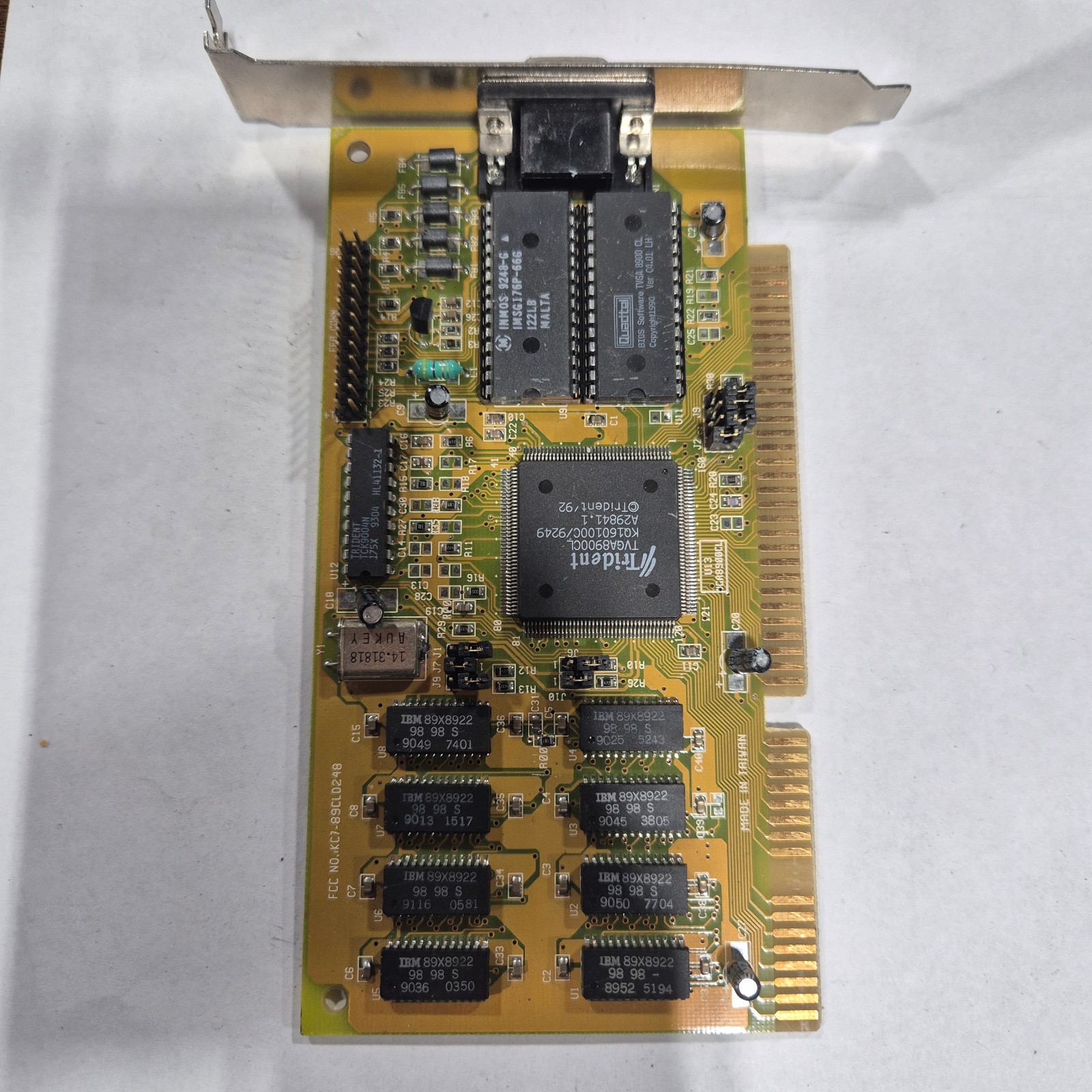 VINTAGE 1992 TRIDENT TVGA TVGA8900CL ISA VGA CARD KC7-89CLD248 MXB12