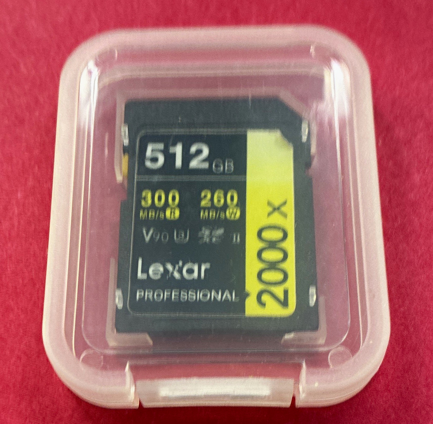 Lexar Professional 2000x 512GB SDXC UHS-II V90 Memory Card - Open Box / Unused