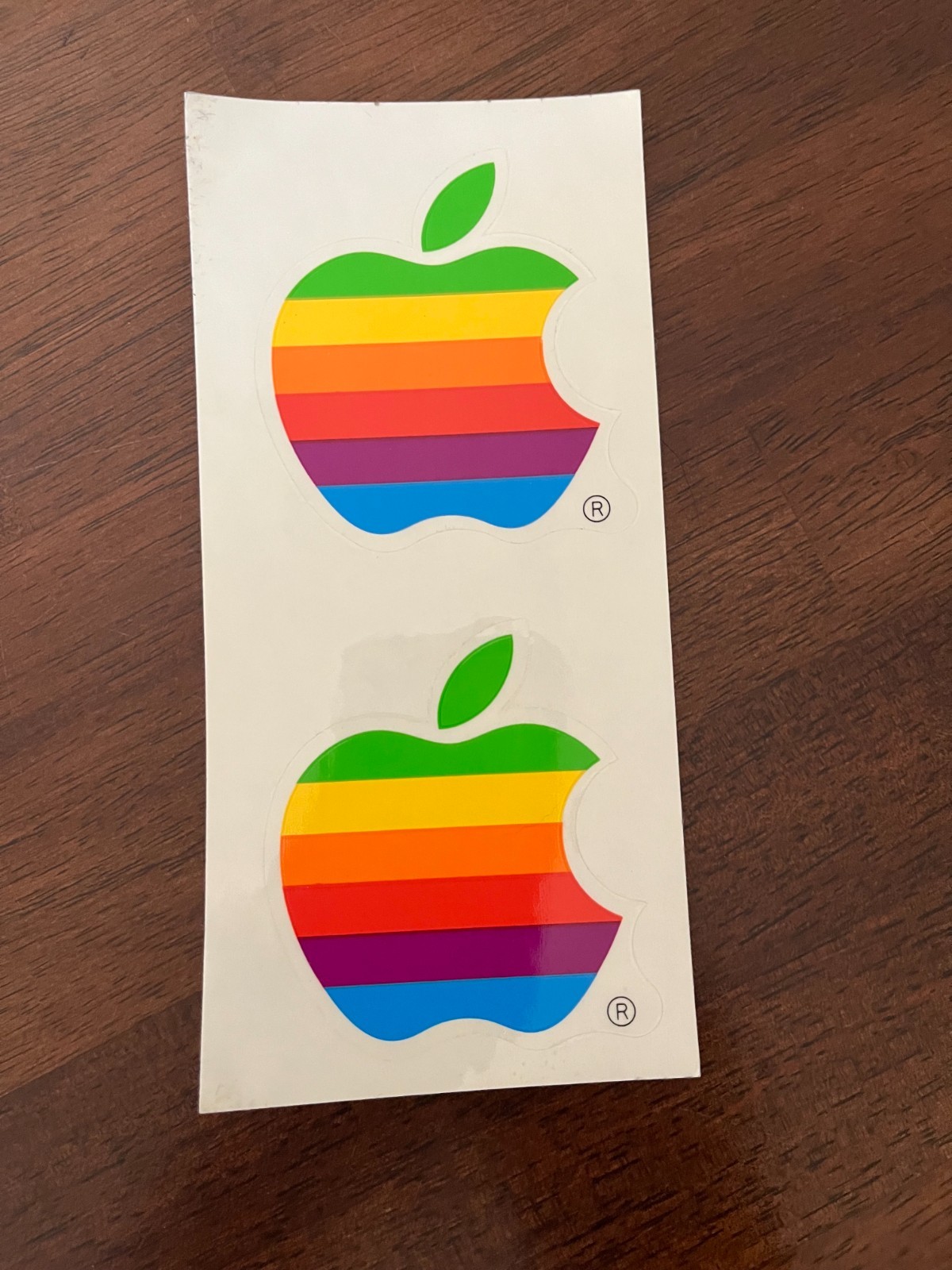 Apple Computer Rainbow Stickers 2 per sheet