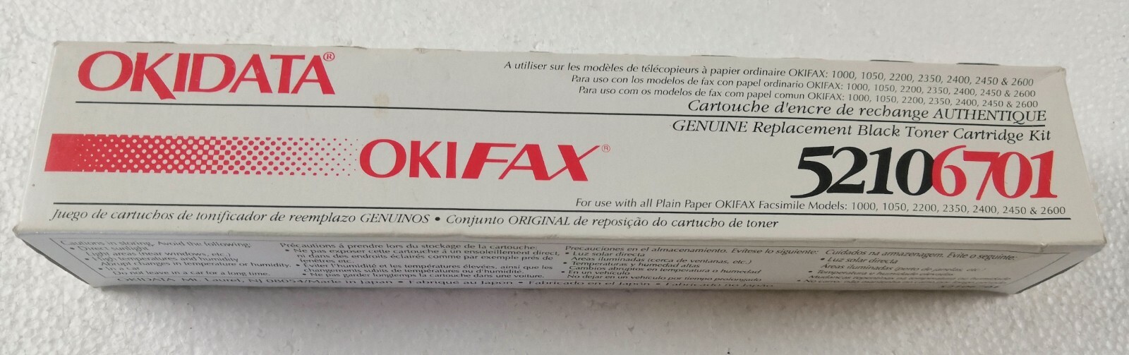 Okidata 52106701 Toner Cartridge for 1000/2200/2350/2400 Series, 2500 Black