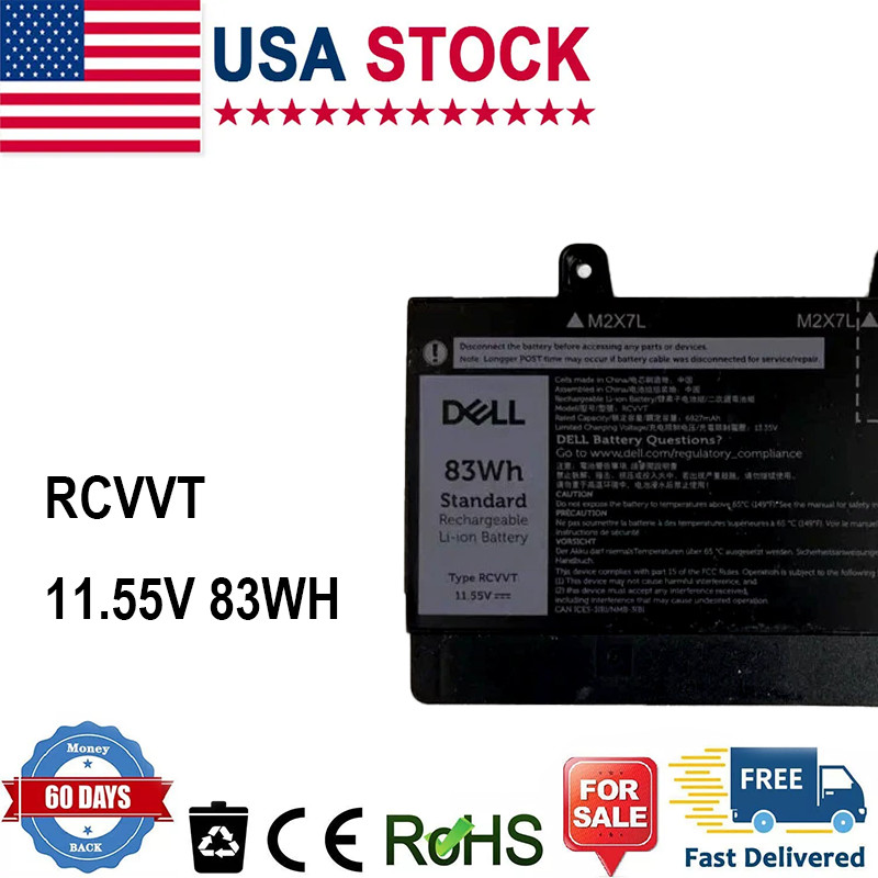 OEM Genuine 83Wh RCVVT Battery for Dell Precision 7770 7670 7680 7780 NWDC0 NEW