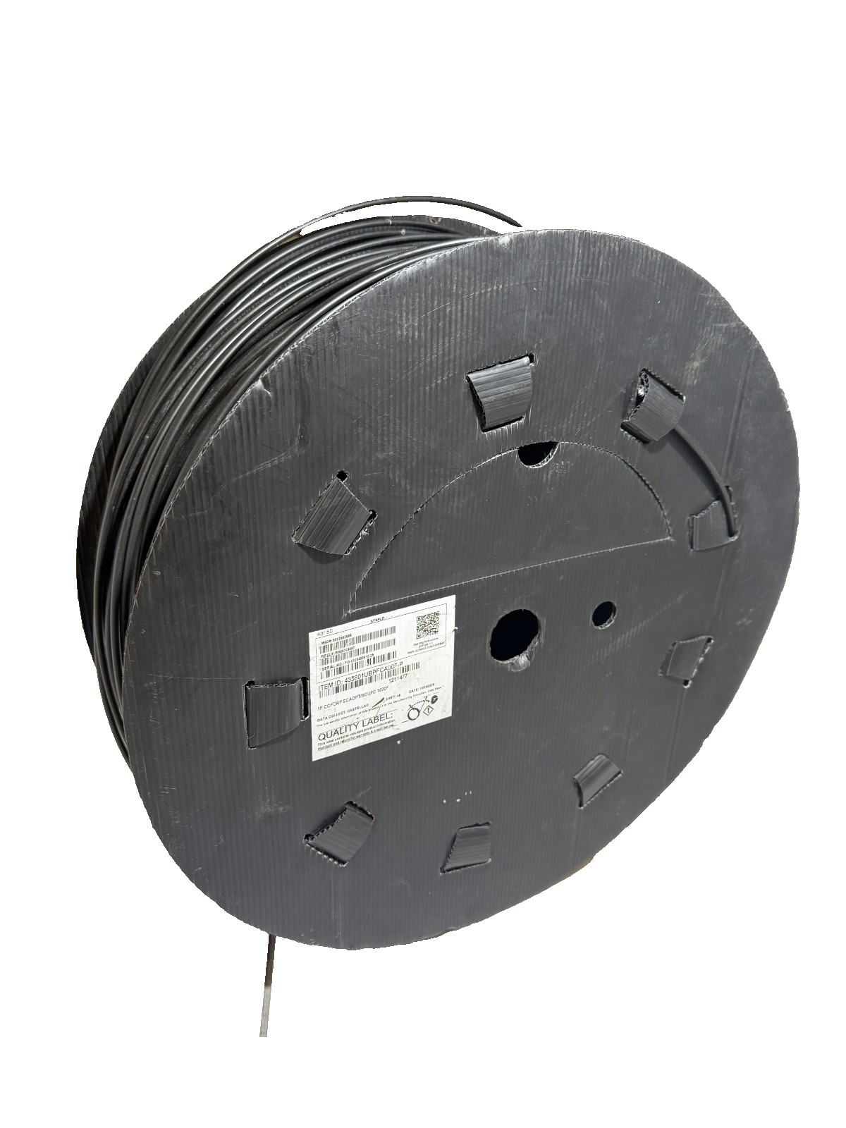 Corning 1000FT Fiber Optic Drop Cable Reel Cut Ends