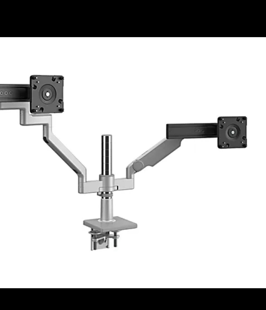 NEW Humanscale M/Flex M2.1 Dual Monitor Arms Desk Clamp Mount Aluminum White