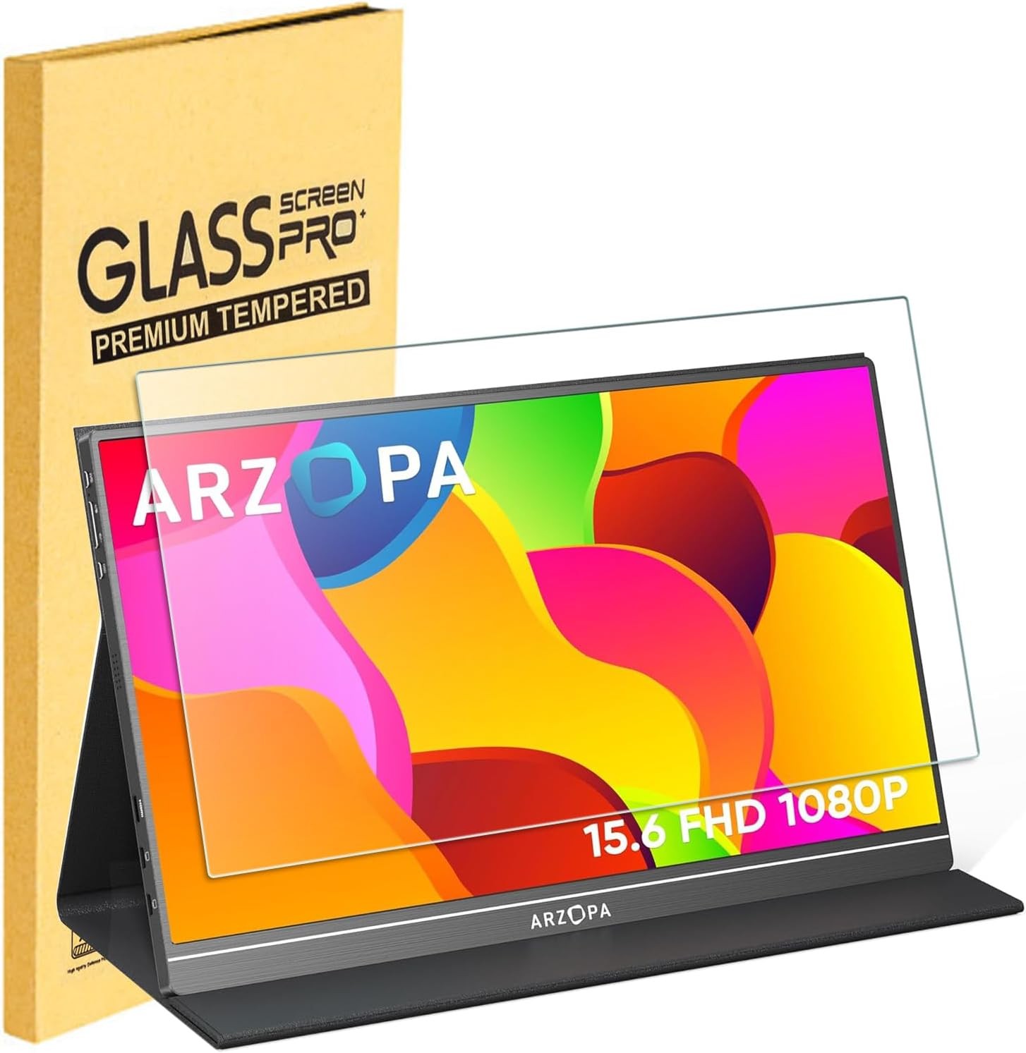 15.6" Portable Monitor Laptop with 16:9 Aspect Ratio, 9H Hardness for Travel Out