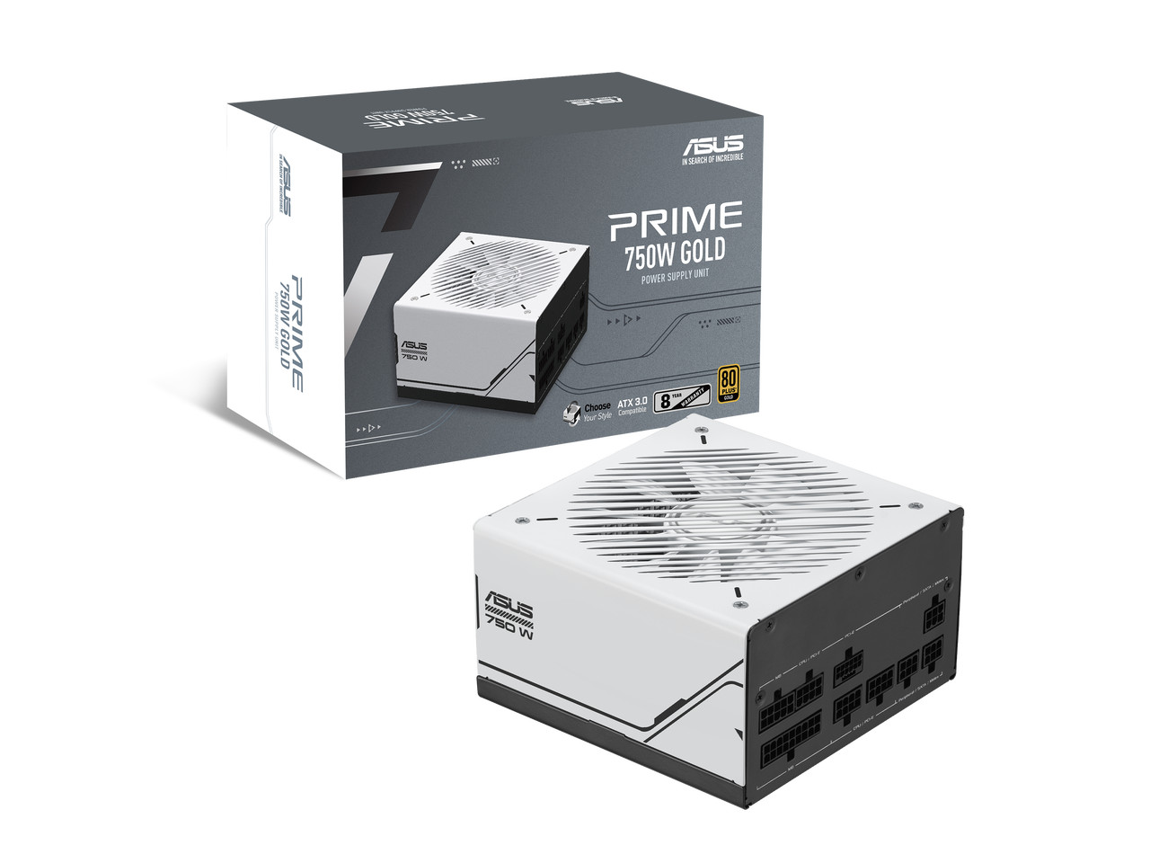 ASUS Prime 750W Gold (750 Watt, ATX 3.0 Compatible, Fully Modular Power Supply,