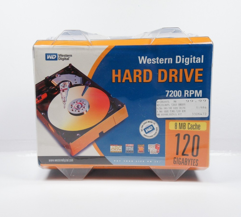 Western Digital Hard Drive 120 GB 7200RPM 8MB Cache WD1200JBRTL NEW Sealed