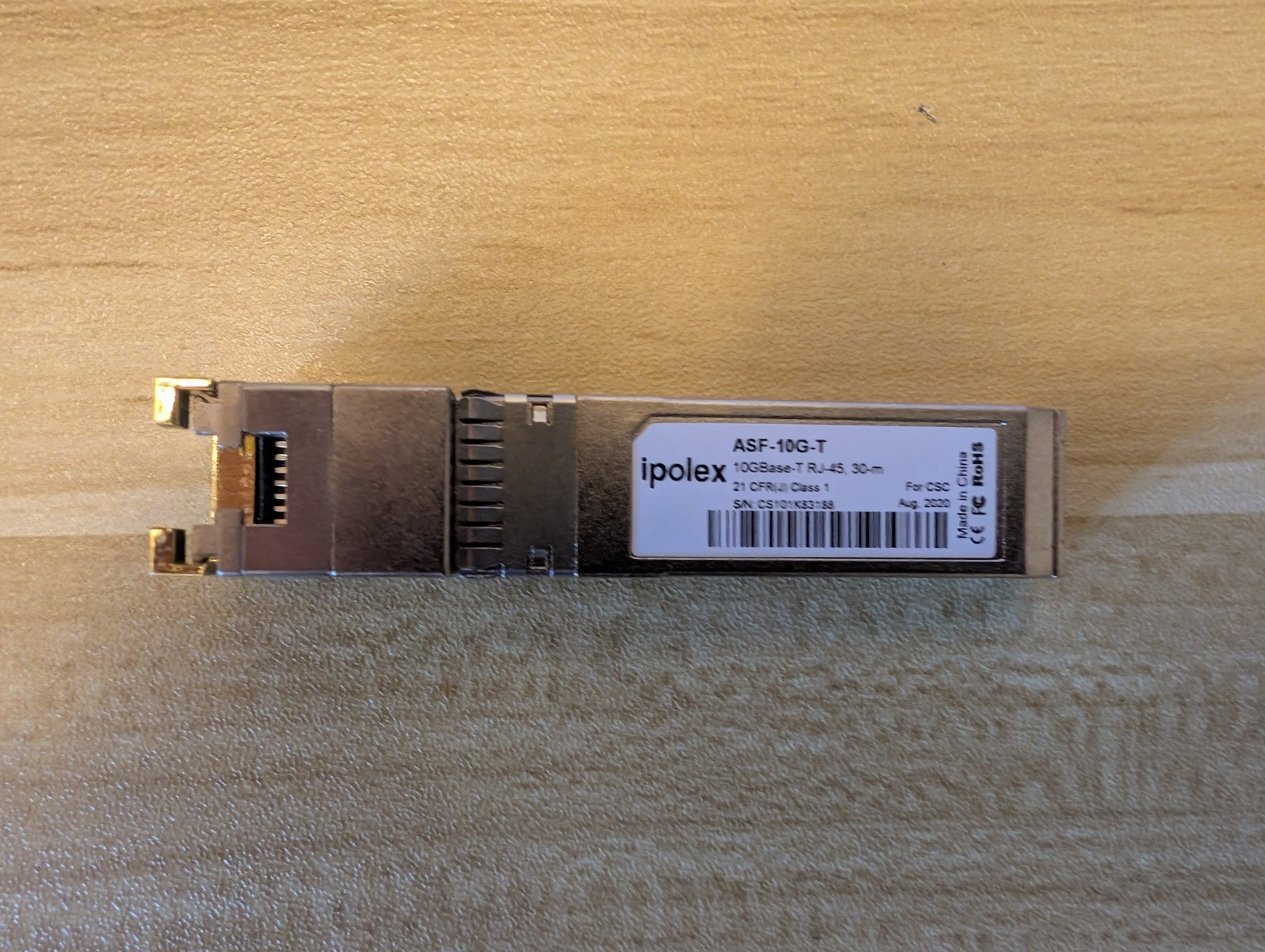 ipolex ASF-10G-T 10GBase-T SFP+ to RJ45 Copper Transceiver 30m Cisco Compatible
