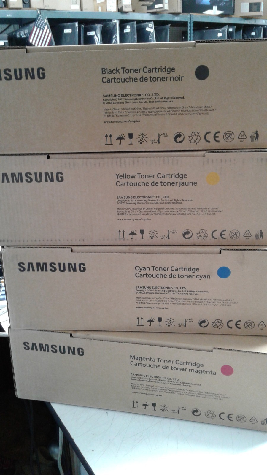 Set of  GENUINE SAMSUNG CLT-659S 1 CYAN; 1 MAGNTA; 1 Blask; 1 Yellw SEALED BOXES