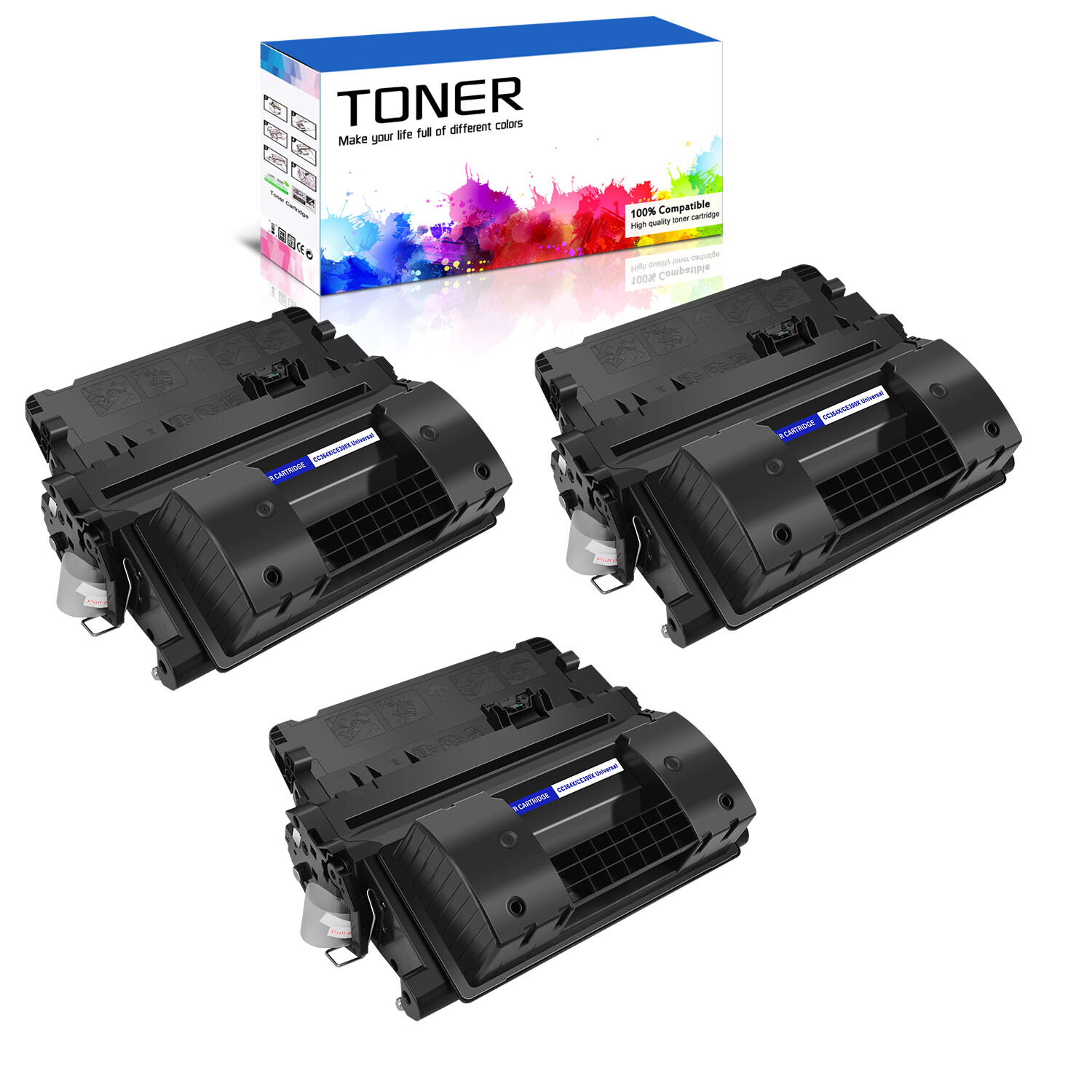 3PK CE390X Toner Cartridge for HP LaserJet Enterprise M603 M603xh M603dn M603n