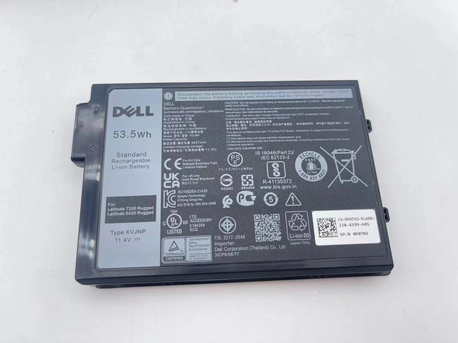 Genuine XVJNP Battery For Dell Latitude 5430 7330 Rugged Extreme P148G P148G001