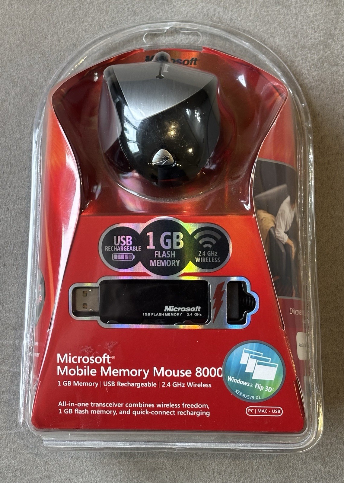 Microsoft Mobile Memory Mouse 8000 NEW IN PACKAGE vintage 2007