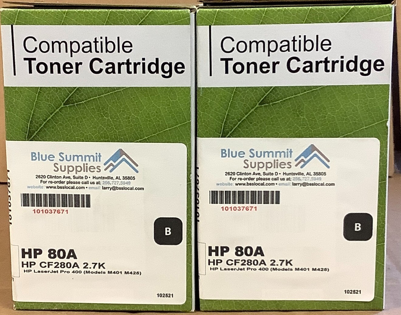 Blue Summit Supplies~Compatible Toner Cartridge HP 80A~Black~Lot of 2~SEALED~