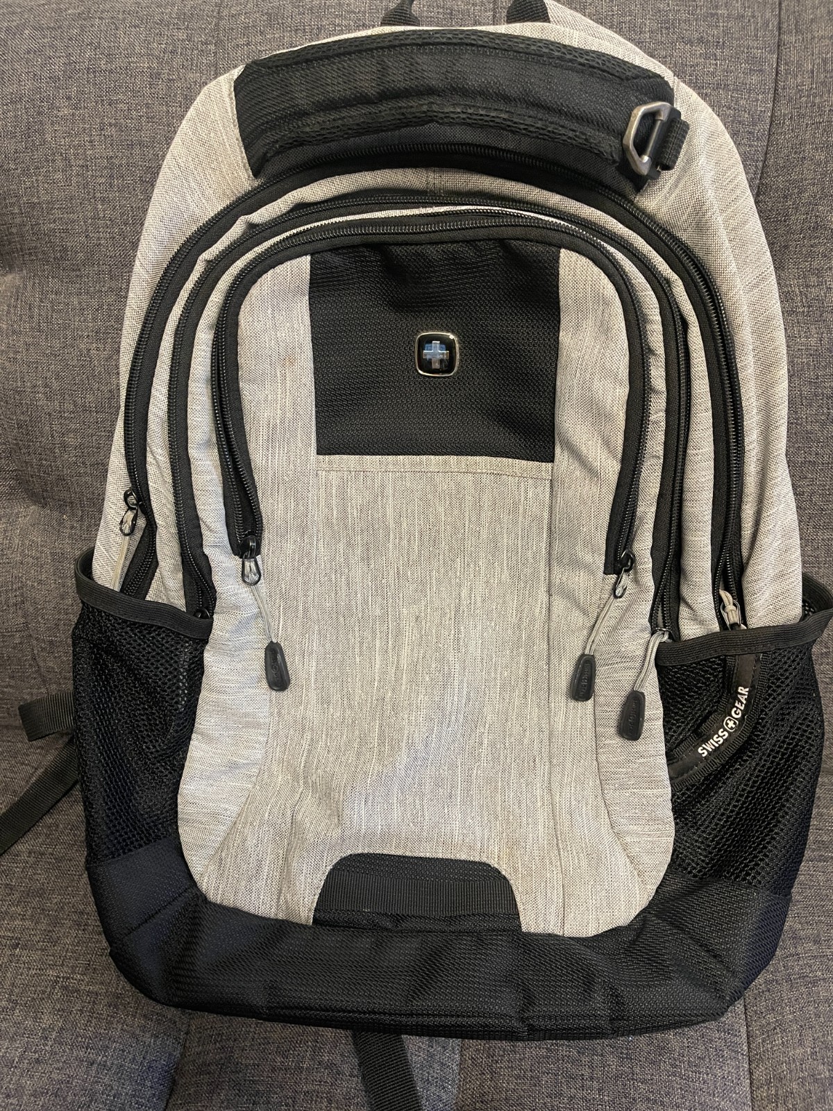 SwissGear Airflow Laptop Backpack Gray Black Multi Compartment