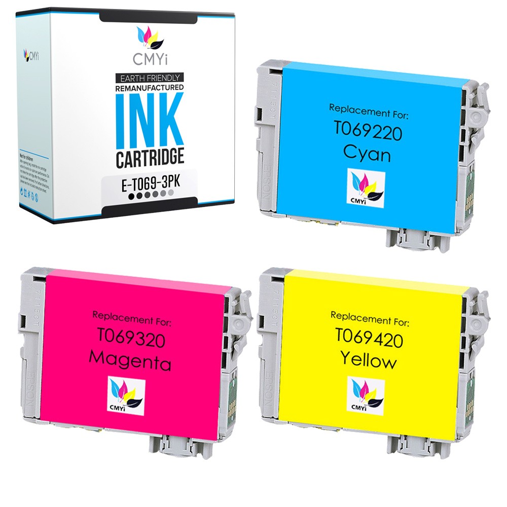 CMYi 3PK Compatible T069 Color Ink Cartridge for Epson Stylus NX300 NX400 NX410