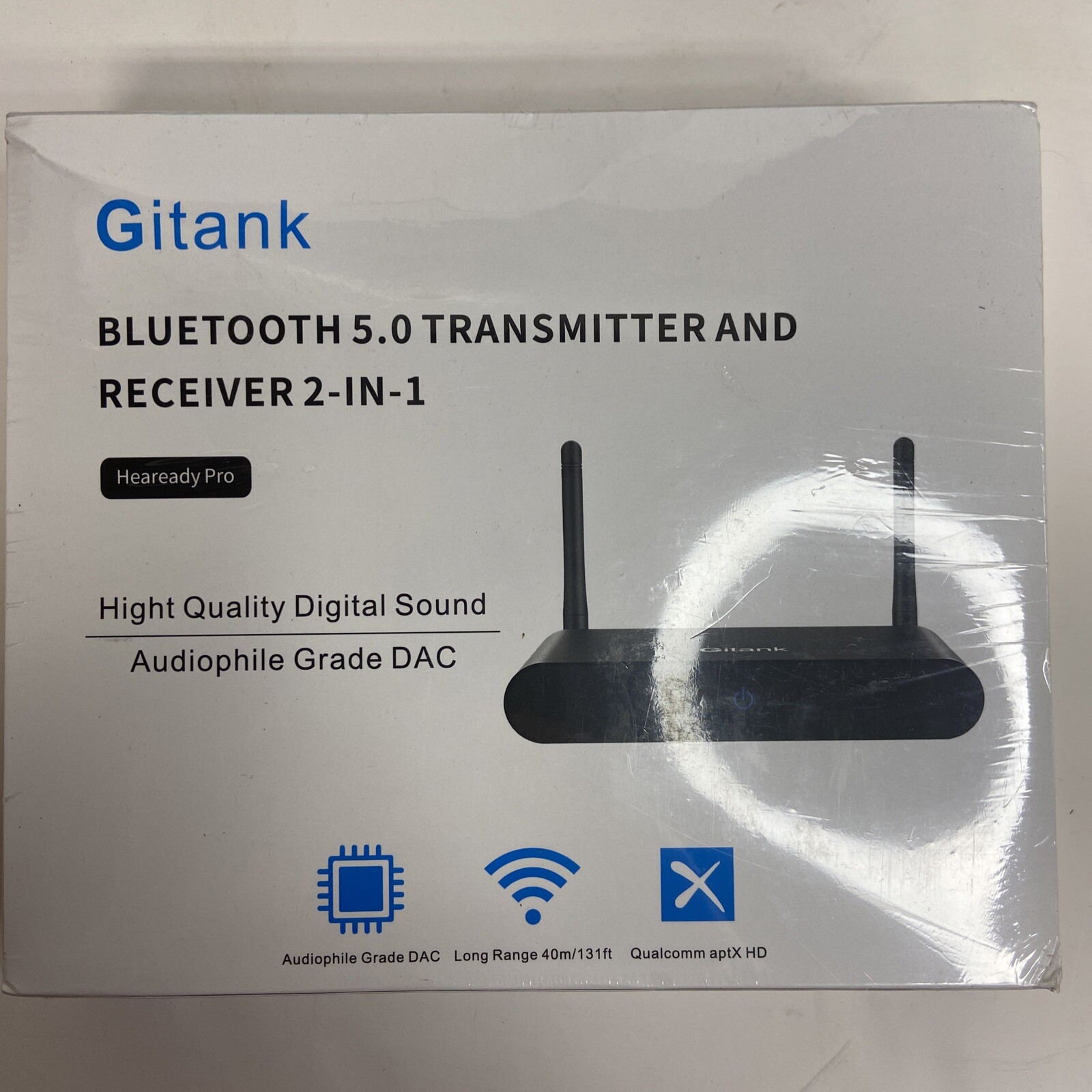 Gitank AptX HD, Hi-Fi Bluetooth 5.0 Transmitter Receiver Audiophile DAC