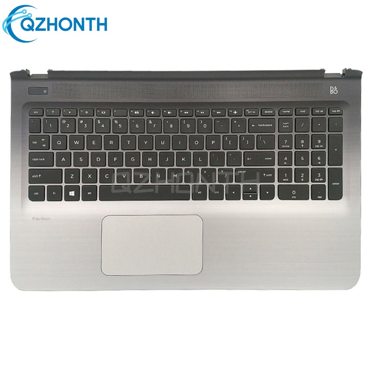 New Palmrest w/ Keyboard & Touchpad Non-Backlit For HP Pavilion 15-AB 809031-001
