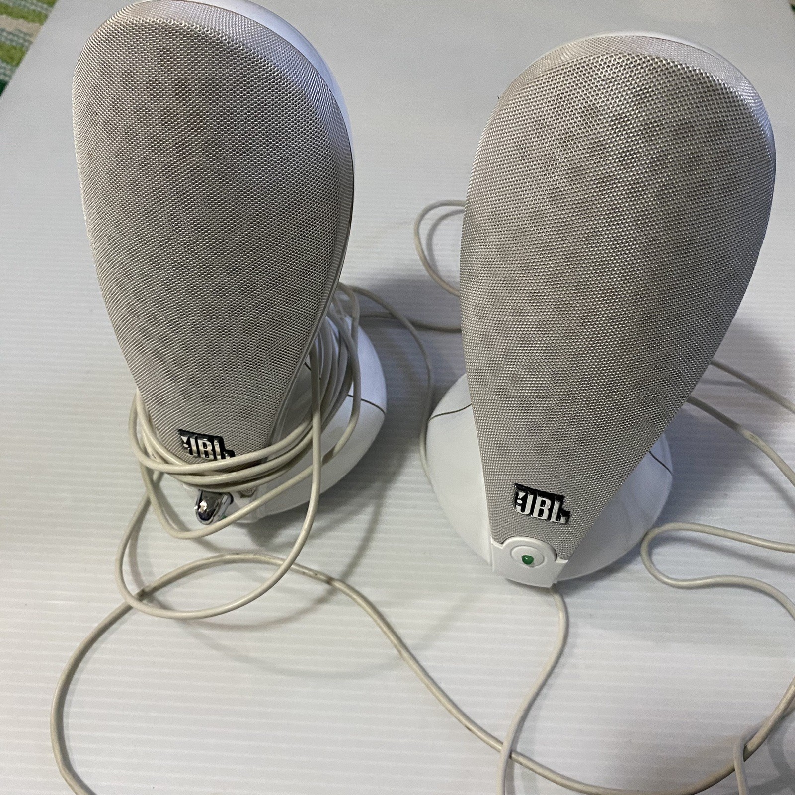 JBL Duet Silver Computer Speakers No Cords Power Supply UNTESTED Electronic