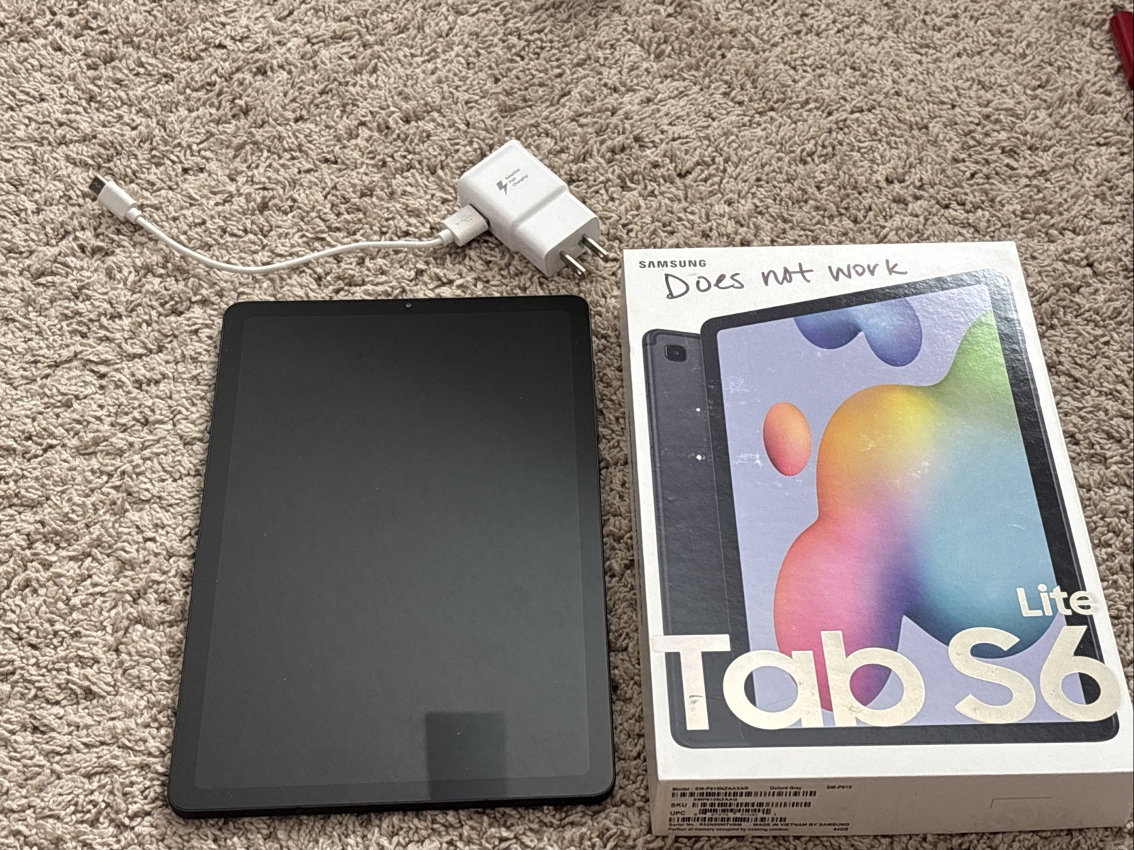 Samsung Tab S6 Lite Tablet Bundle *FOR PARTS/REPAIR ONLY. Will Not Start / As Is